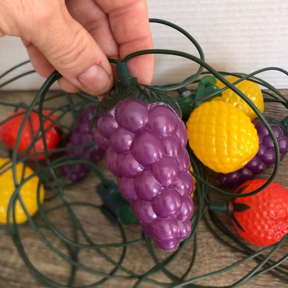 Vtg Alderbrook Blow Mold Fruit String Lights - Picture 6 of 16